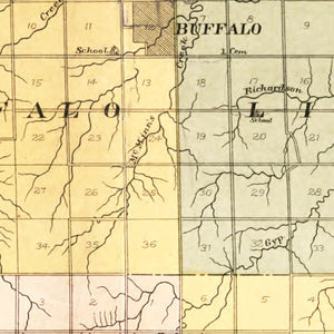 Vintage Map of Harper County, Oklahoma 1910