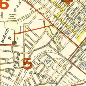 Vintage Map of Holyoke, Massachusetts 1911