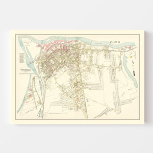 Vintage Map of Chicopee Center, Massachusetts 1912