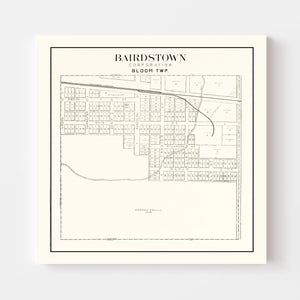 Vintage Map of Bairdstown, Ohio 1912