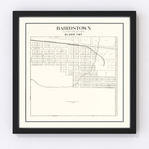 Vintage Map of Bairdstown, Ohio 1912
