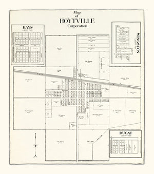 Vintage Map of Hoytville, Ohio 1912