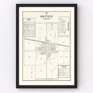Vintage Map of Hoytville, Ohio 1912