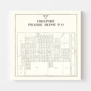Vintage Map of Freeport, Ohio 1912