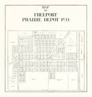 Vintage Map of Freeport, Ohio 1912