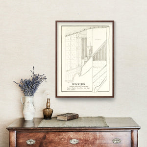 Vintage Map of Rossford, Ohio 1912