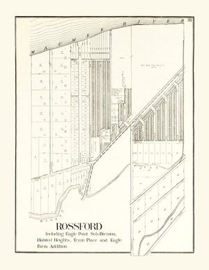 Vintage Map of Rossford, Ohio 1912
