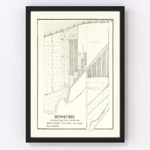 Vintage Map of Rossford, Ohio 1912