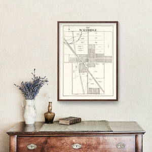 Vintage Map of Walbridge, Ohio 1912
