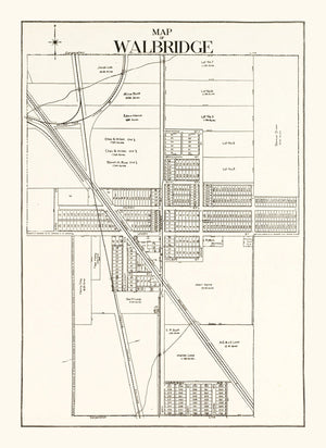 Vintage Map of Walbridge, Ohio 1912