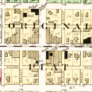 Vintage Map of West Alexandria, Ohio 1912