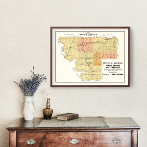 Vintage Map of Kiowa County, Oklahoma 1913