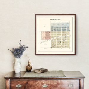 Vintage Map of Mountain View, Oklahoma 1913