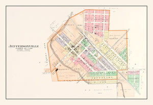 Vintage Map of Jeffersonville, Ohio 1913