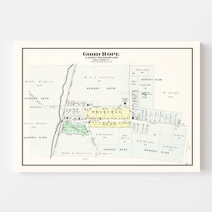 Vintage Map of Good Hope, Ohio 1913
