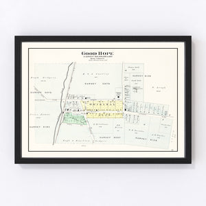 Vintage Map of Good Hope, Ohio 1913