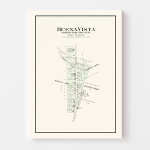 Vintage Map of Buena Vista, Ohio 1913