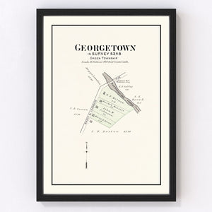 Vintage Map of Georgetown, Ohio 1913