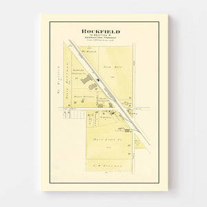 Vintage Map of Rockfield, Wisconsin 1915
