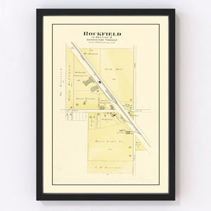Vintage Map of Rockfield, Wisconsin 1915