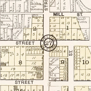 Vintage Map of Evansville, Wisconsin 1917