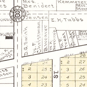 Vintage Map of Clinton, Wisconsin 1917