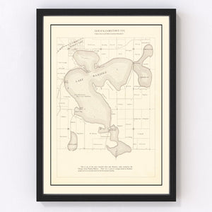 Vintage Lake Madison, MN Map 1921