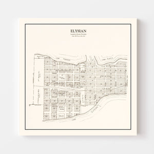 Vintage Map of Elysian, Minnesota 1928