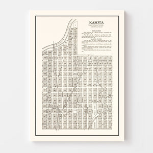 Vintage Map of Kasota, Minnesota 1928