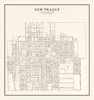 Vintage Map of New Prague, Minnesota 1928