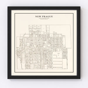 Vintage Map of New Prague, Minnesota 1928