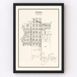 Vintage Map of Ottawa, Minnesota 1928