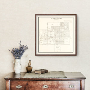 Vintage Map of Le Sueur Center, Minnesota 1928