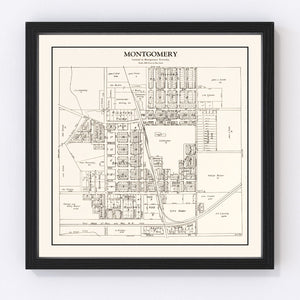 Vintage Map of Montgomery, Minnesota 1928
