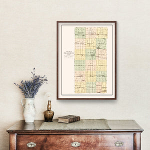 Vintage Map of De Kalb County, Illinois 1929