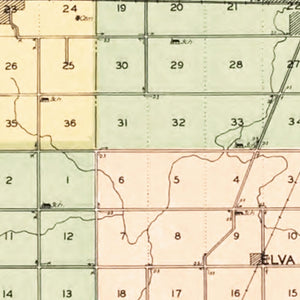 Vintage Map of De Kalb County, Illinois 1929