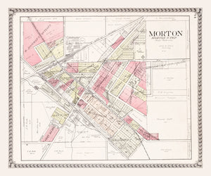 Vintage Map of Morton, Illinois 1929