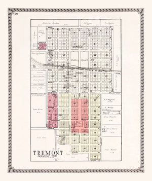 Vintage Map of Tremont, Illinois 1929