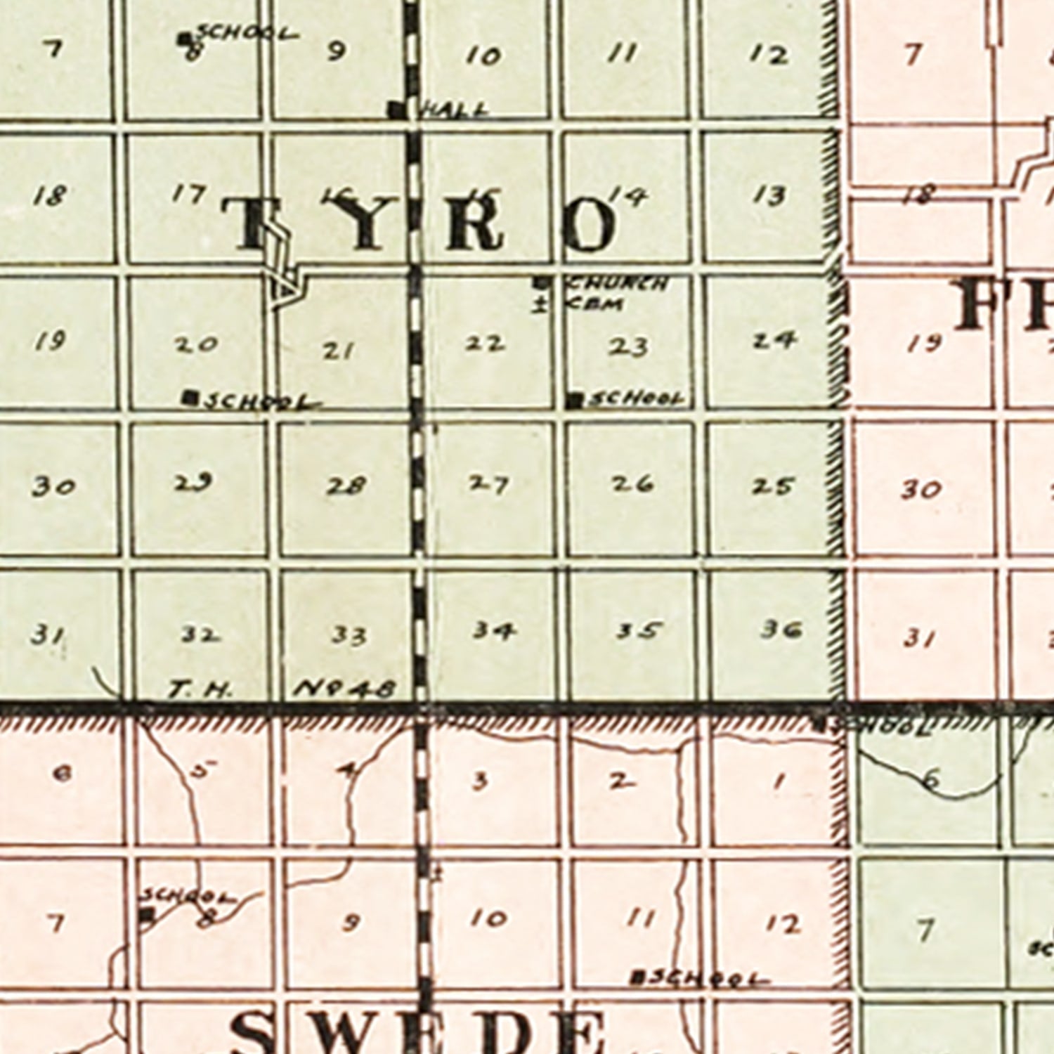 Vintage Map of Yellow Medicine County, Minnesota 1929