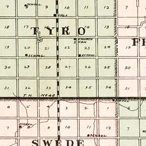 Vintage Map of Yellow Medicine County, Minnesota 1929