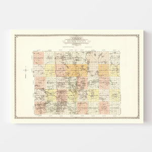 Vintage Map of Becker County, Minnesota 1929