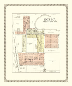 Vintage Map of Ogema, Minnesota 1929