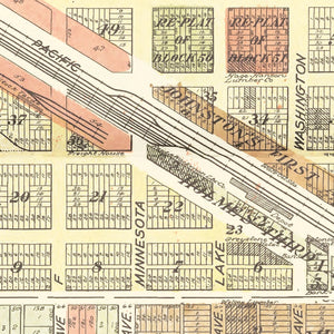 Vintage Map of Detroit Lakes, Minnesota 1929