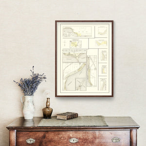 Vintage Map of Detroit Lake Resorts, Minnesota 1929