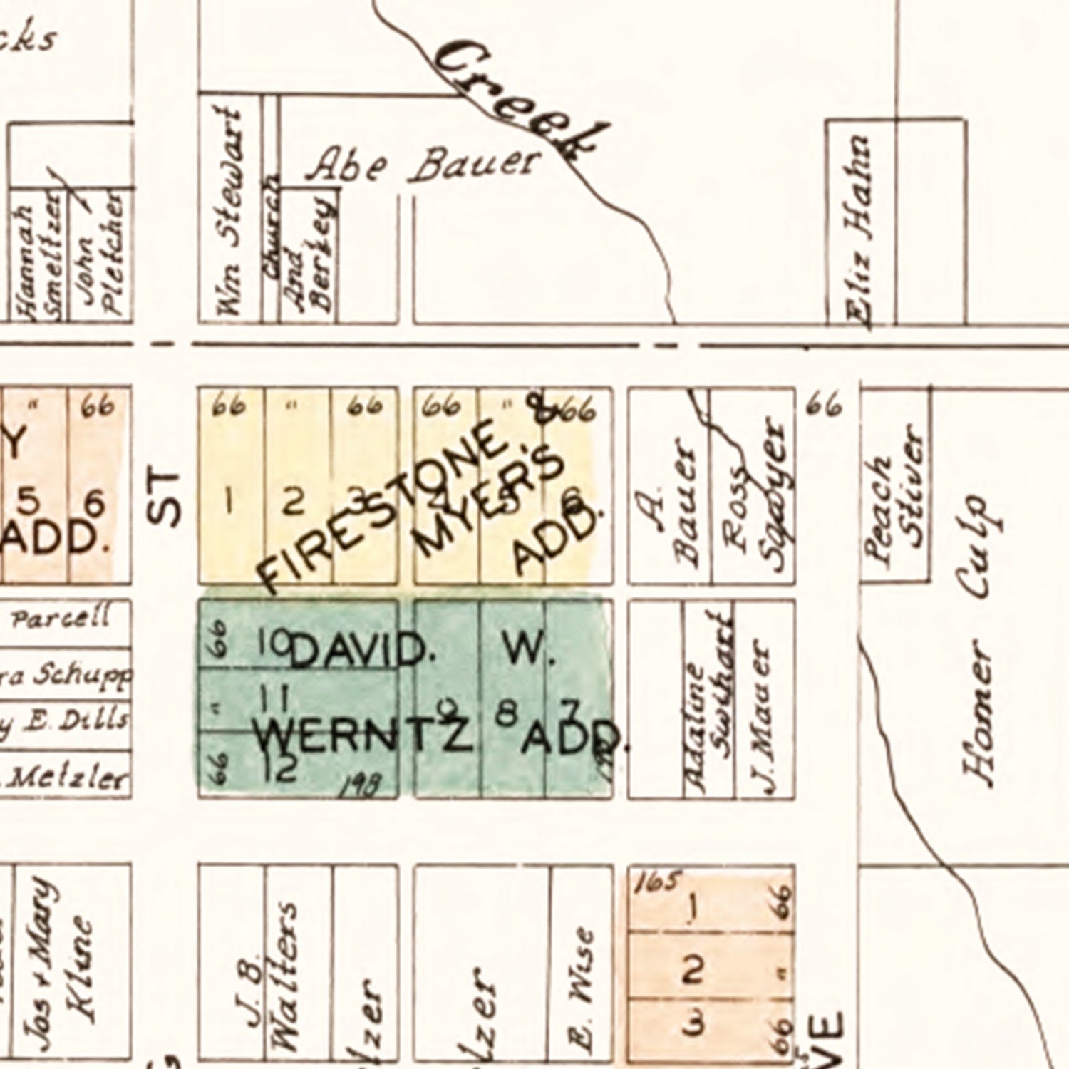 Vintage Map of Wakarusa, Indiana 1929