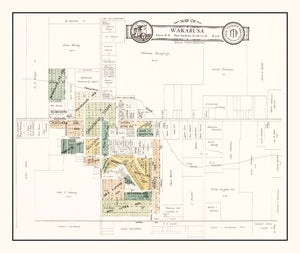 Vintage Map of Wakarusa, Indiana 1929