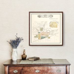 Vintage Map of Bristol, Indiana 1929