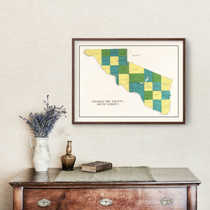 Vintage Map of Charles Mix County, South Dakota 1931