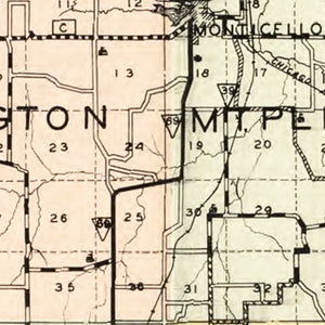 Vintage Map of Green County, Wisconsin 1931
