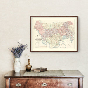 Vintage Dorchester, MA Map 1933